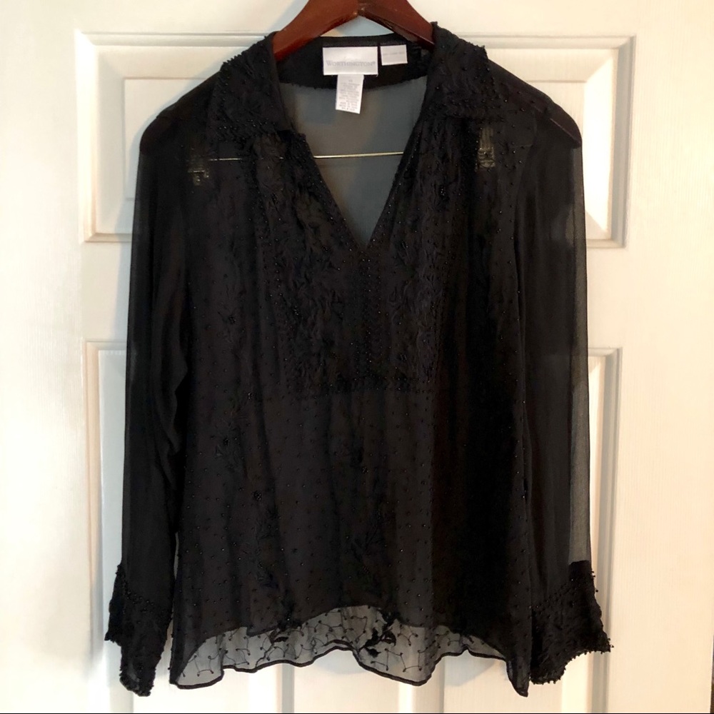 Black Sheer Tunic